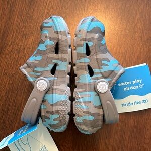 Stride Rite Bray Camo Clog Blue and Gray Camo Size 6